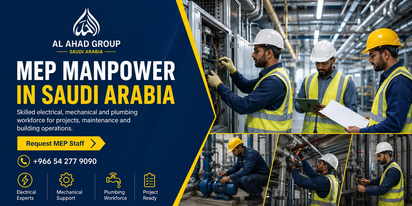 AL AHAD GROUP technical and MEP workforce support team supporting employers in Al Khobar, Saudi Arabia