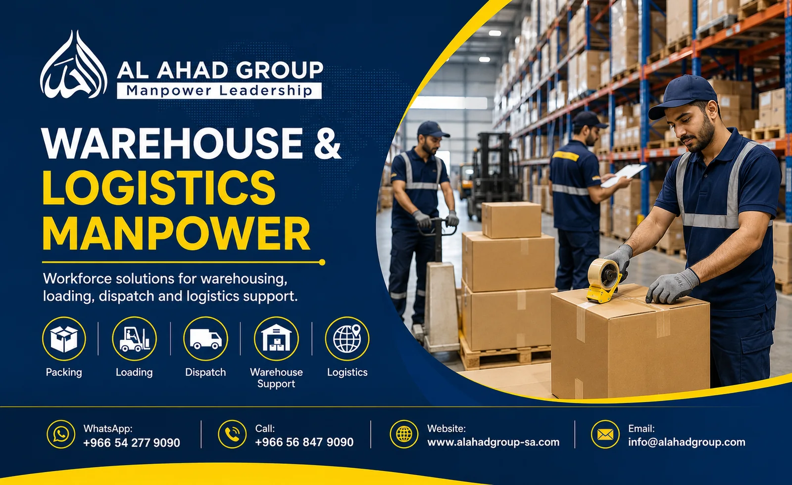 AL AHAD GROUP operations and logistics manpower team supporting employers in Al Khobar, Saudi Arabia